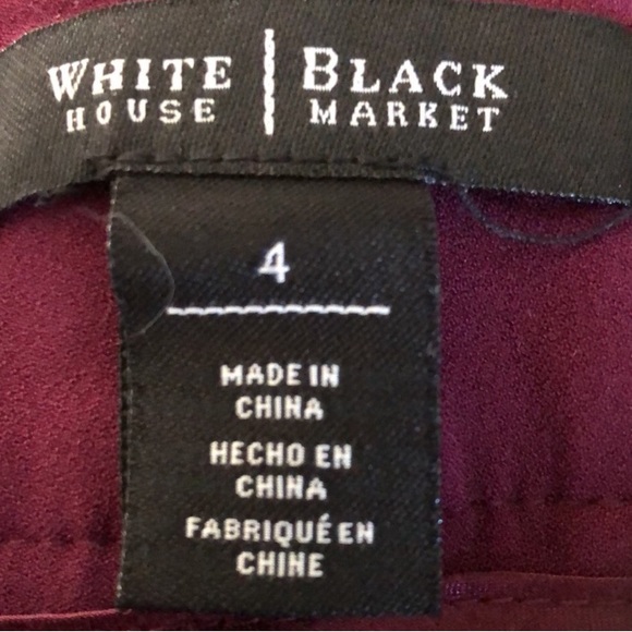 WHBM | Burgundy drape Cropped hardware Pants - Picture 13 of 16